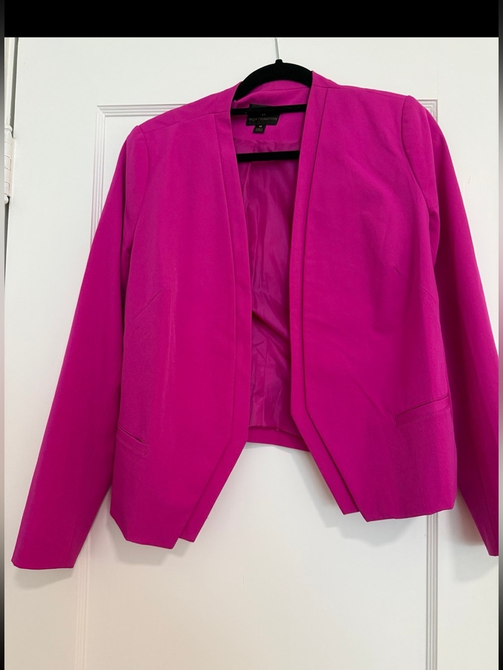 Women's Fuchsia Blazer Jacket - Worthington